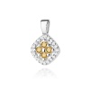 Zawieszka Z0441 z diamentami białe złoto