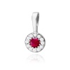 Zawieszka Z0443 Rubin 0,15ct białe złoto