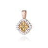 Zawieszka Z0441 z diamentami różowe złoto