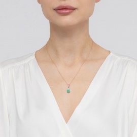 Zawieszka Z0308 Szmaragd 0,80ct różowe złoto