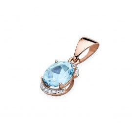 Zawieszka Z0150 Topaz Swiss 3,00ct różowe złoto