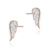 Kolczyki K0046 z diamentami różowe złoto