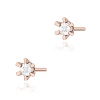 Kolczyki K0029 Diament 2 x 0,0086ct różowe złoto