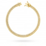 Bransoletka B0034 z diamentami żółte złoto