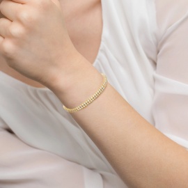 Bransoletka B0034 z diamentami żółte złoto