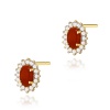 Kolczyki K0569 Koral 2 x 0,20ct żółte złoto