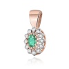 Zawieszka Z0354 Szmaragd 0,40ct różowe złoto