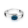 Pierścionek W0119 Topaz London Blue 0,50ct białe złoto