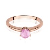 Pierścionek W557 Różowy Topaz 0,60ct różowe złoto