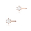 Kolczyki K0501 Diament 2 x 0,04ct różowe złoto sztyft zakręcany