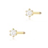 Kolczyki K0501 Diament 2 x 0,04ct żółte złoto sztyft zakręcany
