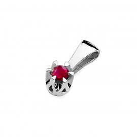 Zawieszka Z0032 Rubin 0,15ct białe złoto