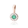 Zawieszka Z0443 Szmaragd 0,15ct różowe złoto