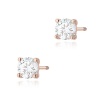 Kolczyki K0577 Diament 2 x 0.70ct różowe złoto sztyft zakręcany