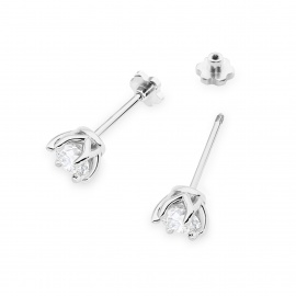 Kolczyki K0575 Diament 2 x 0.70ct białe złoto sztyft zakręcany