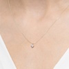 Naszyjnik N0081 z diamentem 0,25ct białe złoto