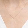 Naszyjnik N0081 z diamentem 0,05ct różowe złoto