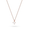 Naszyjnik N0081 z diamentem 0,10ct różowe złoto