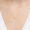 Naszyjnik N0081 z diamentem 0,15ct różowe złoto