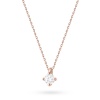 Naszyjnik N0081 z diamentem 0,20ct różowe złoto