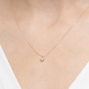 Naszyjnik N0081 z diamentem 0,25ct różowe złoto