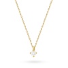 Naszyjnik N0081 z diamentem 0,10ct żółte złoto