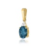 Zawieszka Z0308 Topaz London Blue 0,85ct żółte złoto
