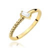 Pierścionek W0683 Diament 0,13ct żółte złoto