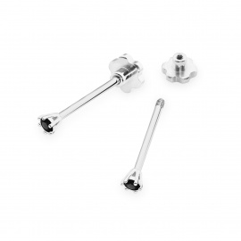 Kolczyki K0501 Czarny Diament 2 x 0.04ct białe złoto sztyft zakręcany