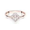 Pierścionek W0696 z diamentami różowe złoto