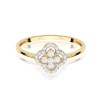 Pierścionek W0696 z diamentami żółte złoto