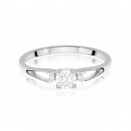 Pierścionek W0708 Diament 0,08ct białe złoto