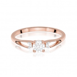 Pierścionek W0708 Diament 0,08ct różowe złoto