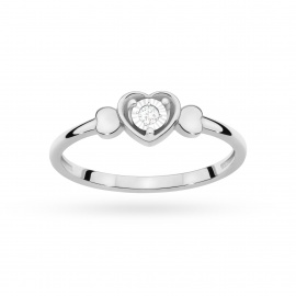 Pierścionek W0709 Diament 0,03ct białe złoto