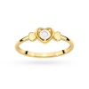 Pierścionek W0709 Diament 0,01ct żółte złoto