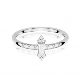 Pierścionek W0713 Diament 0,13ct białe złoto