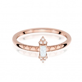 Pierścionek W0713 Diament 0,13ct różowe złoto