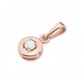 Zawieszka Z0045 Diament 0,10ct różowe złoto