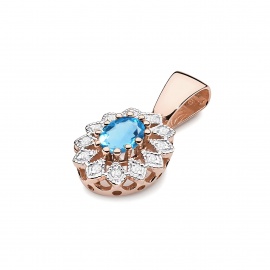 Zawieszka Z0354 Topaz Swiss 0,50ct różowe złoto