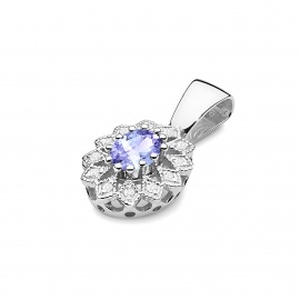 Zawieszka Z0354 Tanzanit 0,40ct białe złoto