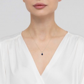 Zawieszka Z0578 Szafir 0,60ct białe złoto