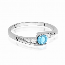 Pierścionek W0618 Topaz Swiss 0,25ct białe złoto