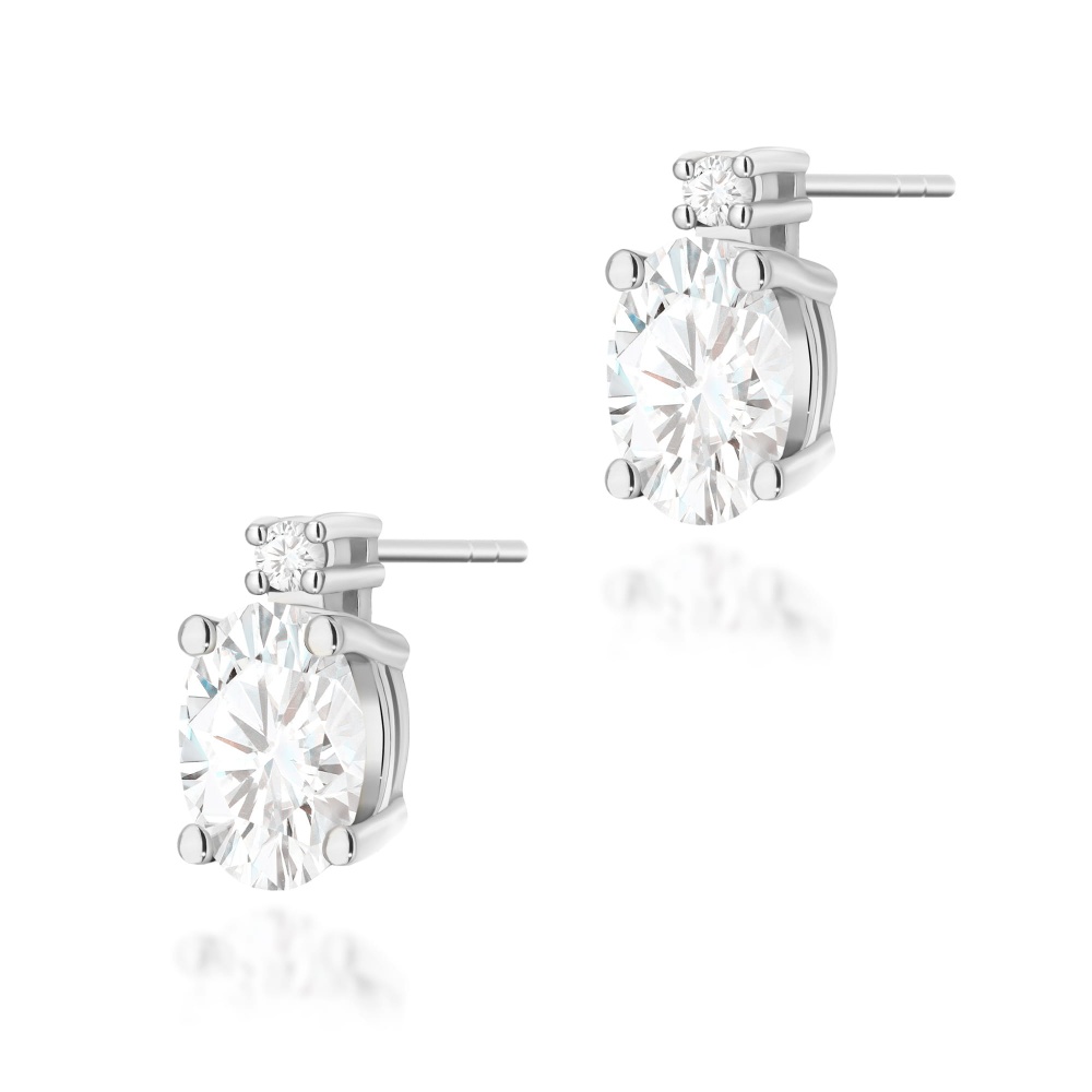 Kolczyki K0001 Diament laboratoryjny 2 x 0,40ct białe złoto