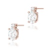 Kolczyki K0001 Diament laboratoryjny 2 x 0,40ct różowe złoto