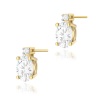 Kolczyki K0001 Diament laboratoryjny 2 x 0,40ct żółte złoto