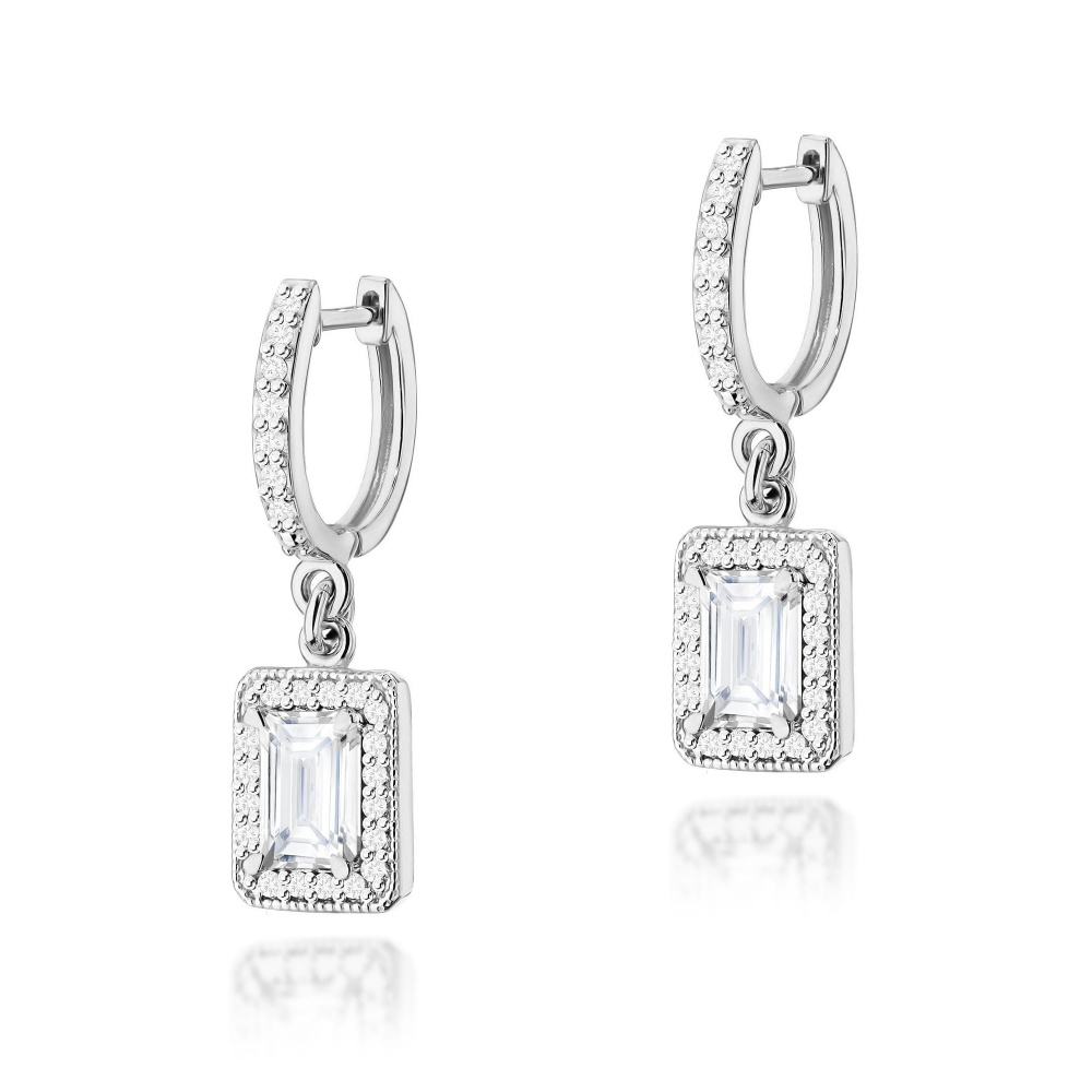 Kolczyki K0422 Diament Laboratoryjny 2 x 0,60ct białe złoto