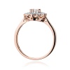 Pierścionek W0354 Diament Laboratoryjny 0,40ct różowe złoto