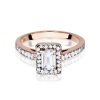 Pierścionek W0422 Diament Laboratoryjny 0,60ct różowe złoto