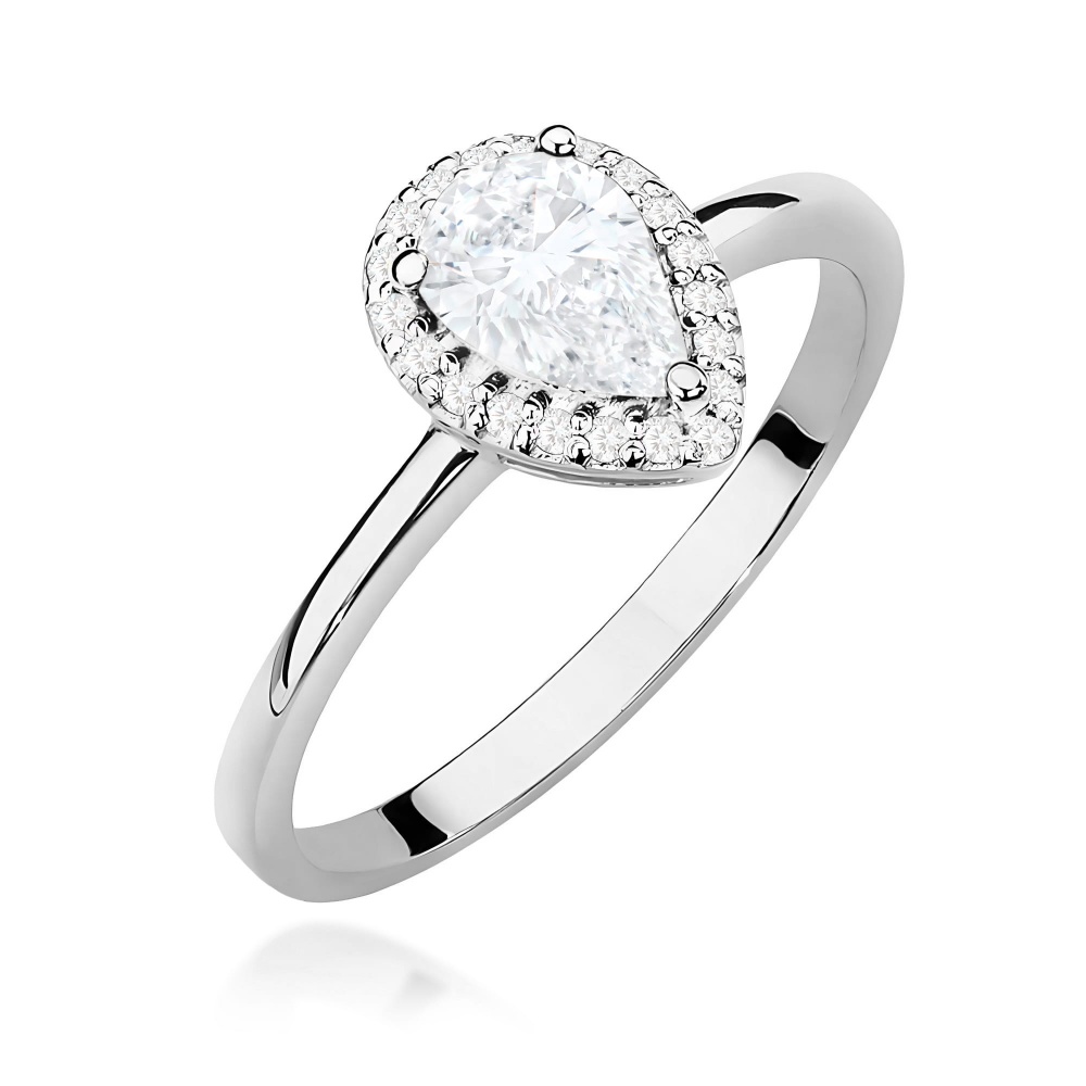 Pierścionek W0455 Diament Laboratoryjny 0,65ct białe złoto