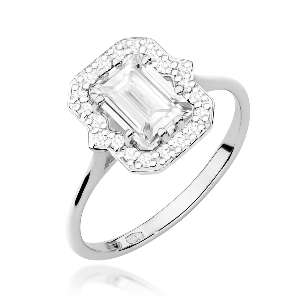 Pierścionek W0576 Diament Laboratoryjny 1.00ct białe złoto